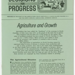 Decisions for Progress: Agriculture and Growth