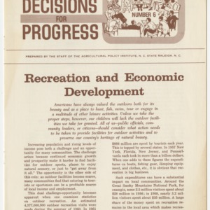 Decisions for Progress: Recreation and Economic Development