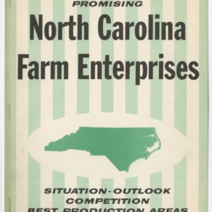 Promising North Carolina Farm Enterprises 1959
