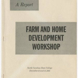 Farm and Home Development Workshop: A Report