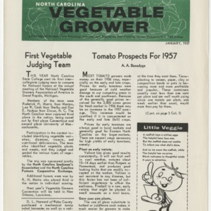 North Carolina Vegetable Grower, January 1957