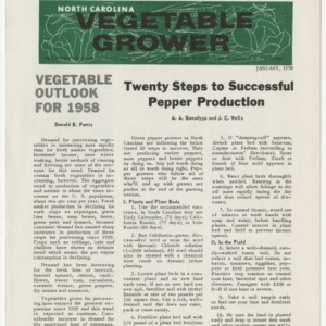 North Carolina Vegetable Grower, January 1958