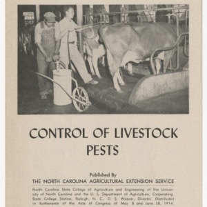 Control of Livestock Pests 1955