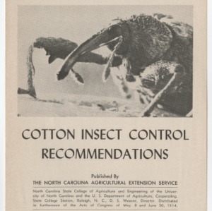 Cotton Insect Control Recommendations 1955