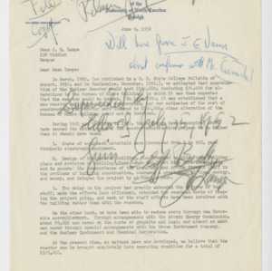 Letter from Clifford K. Beck to Dean J. H. Lampe, June 9, 1952