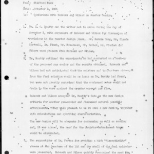 NCSC #118 Conference with Babcock and Wilcox on Reactor Design, November 3, 1955