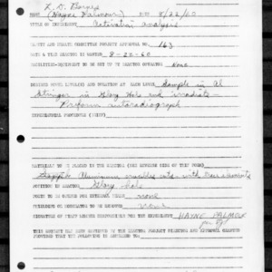 Request for Reactor Operation: Activation analysis, August 22, 1960