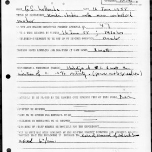 Request for Reactor Operation, Reactor Experiment No. 220, Kinetic studies with new control rod motor, June 16, 1958