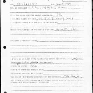 Request for Reactor Operation, Reactor Experiment No. 366, Activation analysis of textile fibers, January 8, 1959