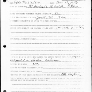 Request for Reactor Operation, Reactor Experiment No. 372, 373, Activation analysis of textile fiber, January 15, 1959