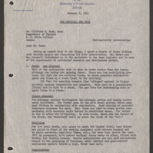 Report on findings at Oak Ridge X-10 on radiochemical facilities, January 2, 1951