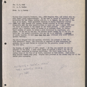 Report on visit to Knoxville, regarding barytes-colemanite, 1951