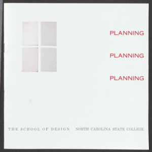 School of Design Planning brochure, 1956