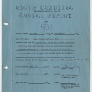 North Carolina Agricultural Extension Service Annual Report for 1953 - Farm Forestry Extension Work