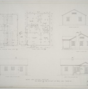 Typical plan and elevations, Type DL