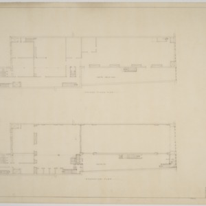 Second floor plan, mezzanine plan