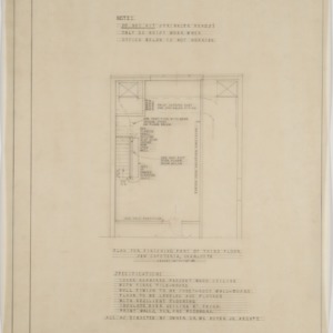 Plan for finishing part of third floor