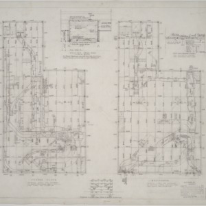 Structural plans, second floor and mezzanine
