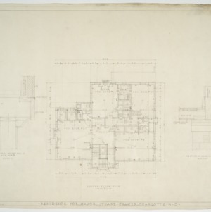Second floor plan and floor section