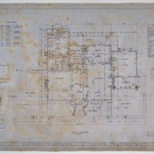 First floor plan and various details