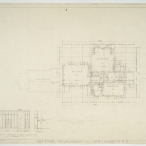 Second floor plan and wardrobe elevation