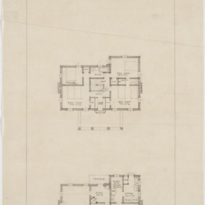 Front elevation, floor plans