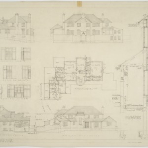 Second floor plan, elevations