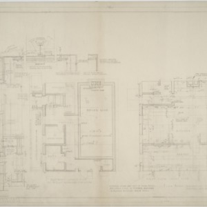 Basement plan, first floor plan