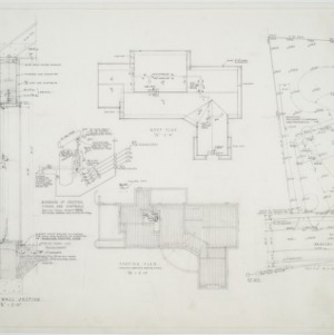 Plot plan, footing plan, roof plan, typical wall section
