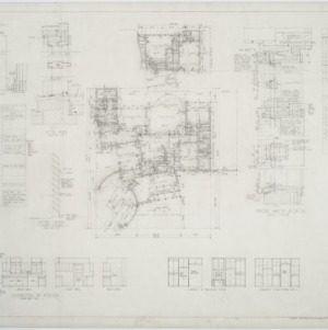 First floor plan, kitchen elevations