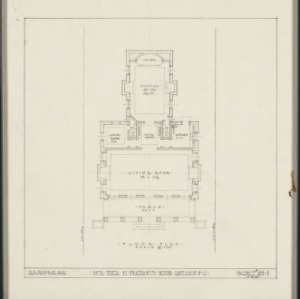 Floor plan, Beta Theta Pi Fraternity House