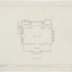 Floor plan, Kappa Alpha Fraternity House