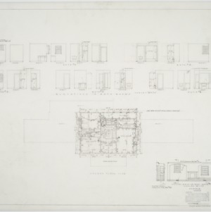Second floor plan, interior elevations