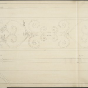 Full size elevation of motifs A and B