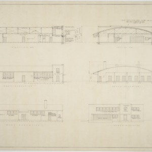 Elevations, sections