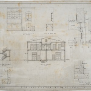 Sections, interior elevation