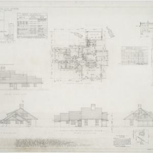 First floor plan, elevations