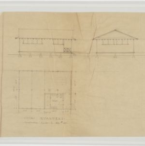 Elevation and floor plan, cook's quarters