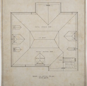 Roof and attic plan, cottage