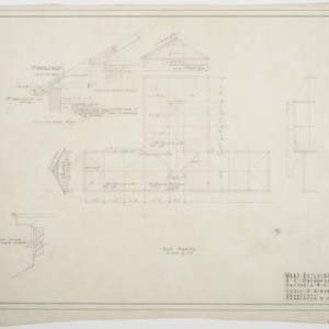 Roof framing plan of Ward Building