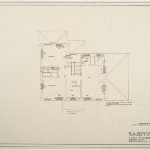 Second floor heating plan, Chief Surgeon's Residence