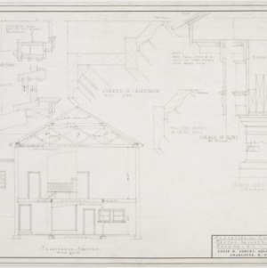 Transvers section, porch column detail