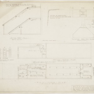 First floor plan, section through stairs