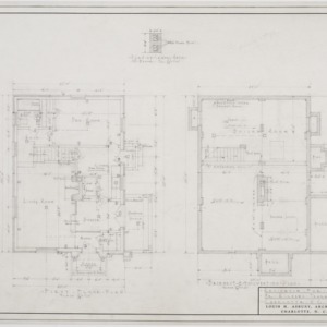 Basement and foundation plan, first floor plan