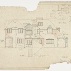 Rear elevation and roof plan