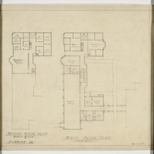 Second and first floor plans