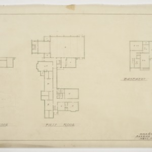 Second floor, first floor and basement floor plan