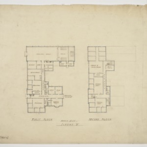 Scheme "E" first floor and second floor plan