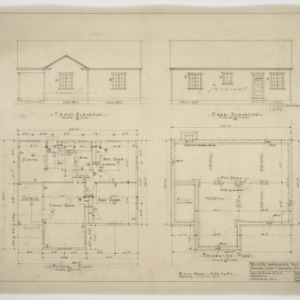 Floor Plan; Foundation Plan; Front and Rear Elevations