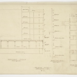 Sectional elevation and bedroom floor plan
